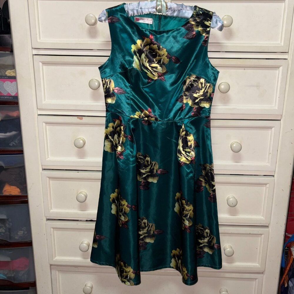 Buenos Ninos Emerald satin dress